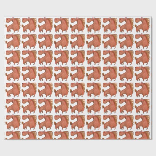 Papier cadeau Cheval Exité (Plat)