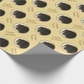 Papier Cadeau Cheval friésien Jaune (Coin)