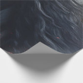 Papier Cadeau Cheval frison noir (Coin)