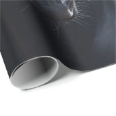 Papier Cadeau Cheval frison noir (Coin rond)