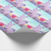 Papier Cadeau Cheval jaune et Coeur rouge (Coin)