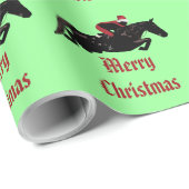 Papier Cadeau Cheval Jumper Noël (Coin rond)