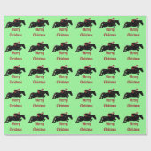 Papier Cadeau Cheval Jumper Noël (Plat)