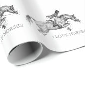 Papier Cadeau Cheval Lover (Coin rond)