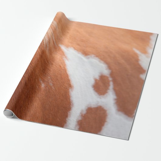 Papier Cadeau Cheval manteau animal équin tan (Déroulé)