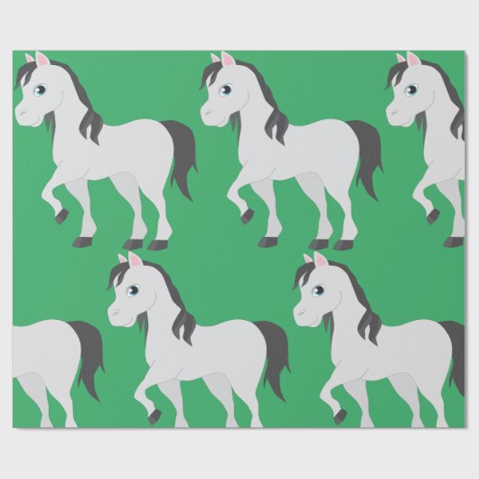 Papier Cadeau Cheval mignon (Plat)