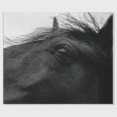 PAPIER CADEAU CHEVAL NOIR (Plat)