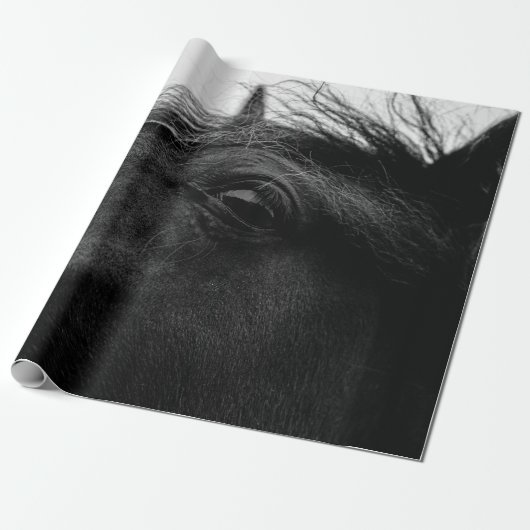 PAPIER CADEAU CHEVAL NOIR (Déroulé)
