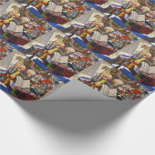 Papier Cadeau Cheval Pipe Fleur rouge par Joan Miro (Coin)