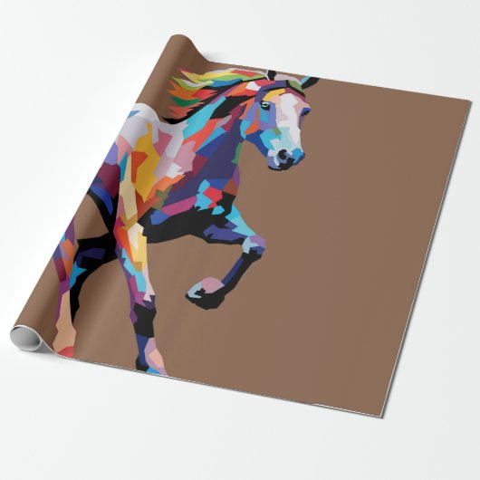 Papier Cadeau Cheval pop art (Déroulé)