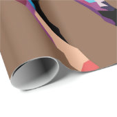 Papier Cadeau Cheval pop art (Coin rond)