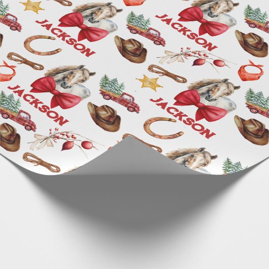 Papier Cadeau Cheval rustique occidental (Coin)