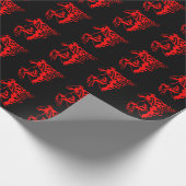 Papier Cadeau Cheval sauvage du feu de mustang rouge flamboyant (Coin)