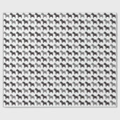 Papier cadeau Cheval suédois scandinave (Plat)