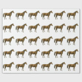 Papier Cadeau Cheval vintage (Plat)