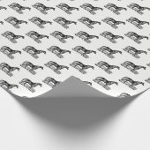 Papier Cadeau Cheval vintage debout (Coin)