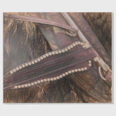 Papier Cadeau Cheval Western Brown Vintage rustique Découpage (Plat)