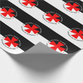 Papier Cadeau Chevalier modèle Alpha-Omega Non Nobis Domine (Coin)