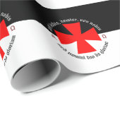 Papier Cadeau Chevalier modèle Alpha-Omega Non Nobis Domine (Coin rond)