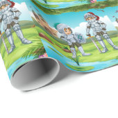 Papier Cadeau Chevaliers (Coin rond)