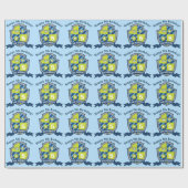 Papier Cadeau chevaliers bouclier garçons 5e anniversaire ours b (Plat)