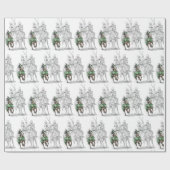 Papier Cadeau Chevaliers de la Renaissance médiévale (Plat)