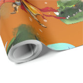 Papier Cadeau Chevaliers et Dragons (Coin rond)