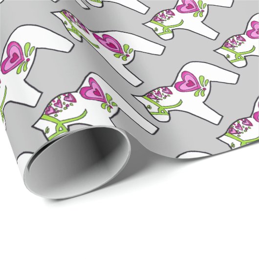Papier Cadeau Chevaux amoureux (Coin rond)