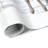 Papier Cadeau Chevaux Appaloosa En Peau De Bouche En Neige (Coin rond)