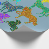 Papier Cadeau Chevaux arc-en-ciel - Papier d'enveloppement (Coin)