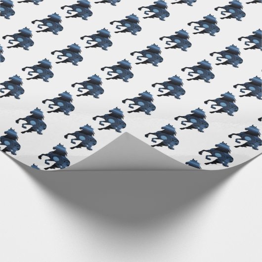Papier Cadeau Chevaux bleus (Coin)