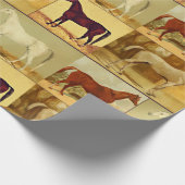 Papier Cadeau Chevaux d'Arabie vintage - collage (Coin)