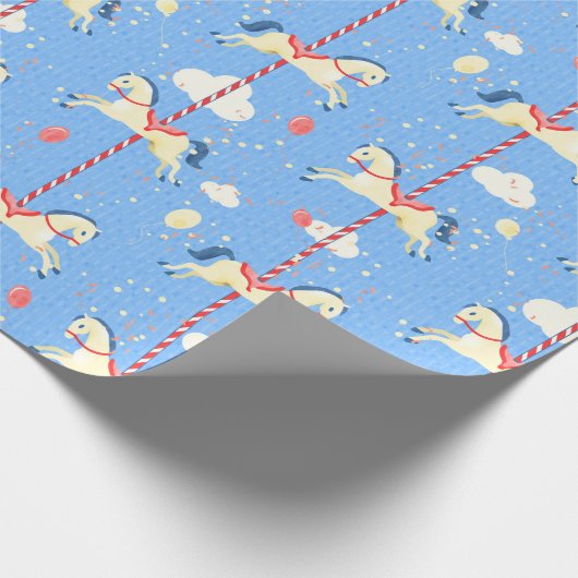 Papier Cadeau Chevaux de carrousel (Coin)