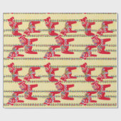 Papier Cadeau Chevaux de Dala (Plat)