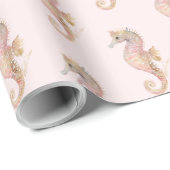 Papier Cadeau Chevaux de mer (Coin rond)