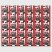 Papier Cadeau Chevaux de Noël (Plat)