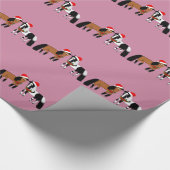 Papier Cadeau Chevaux de Noël (Coin)