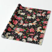 Papier Cadeau Chevaux décoratifs (Déroulé)