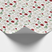 Papier Cadeau Chevaux et Roses Rouges Papier Mariage (Coin)