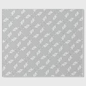 Papier Cadeau Chevaux noir et blanc (Plat)