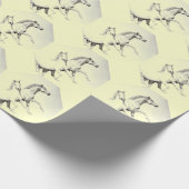 Papier Cadeau Chevaux, nouveau équestre (Coin)