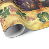 PAPIER CADEAU CHEVAUX PEINTURES D'ART FIN, CHAUSSURES PARCHEMENT (Coin rond)