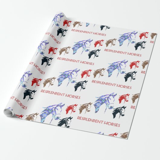 Papier Cadeau chevaux resplendissants (Déroulé)