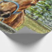 Papier Cadeau Chevaux rustique Pays Western Farm Découpage (Coin)