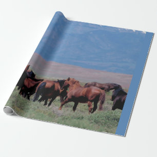 Papier Cadeau Chevaux sauvages à l'ouest