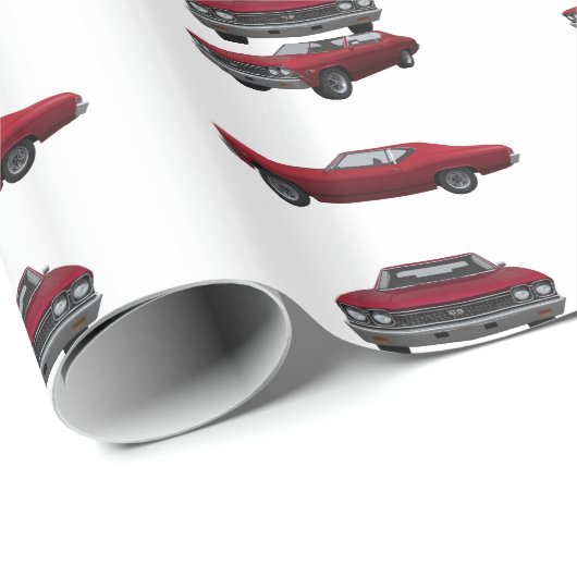 Papier Cadeau Chevelle 1968 solides solubles : (Coin rond)