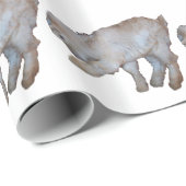 Papier Cadeau Chèvre bronzage de bébé de Pawing (Coin rond)