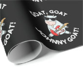 Papier Cadeau Chèvre de chèvre Johnny Chèvre drôle Animal Pun Da (Coin rond)