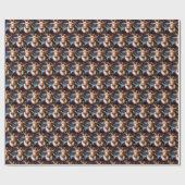 Papier Cadeau Chèvre de Noël 4 (Plat)