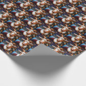 Papier Cadeau Chèvre de Noël 4 (Coin)